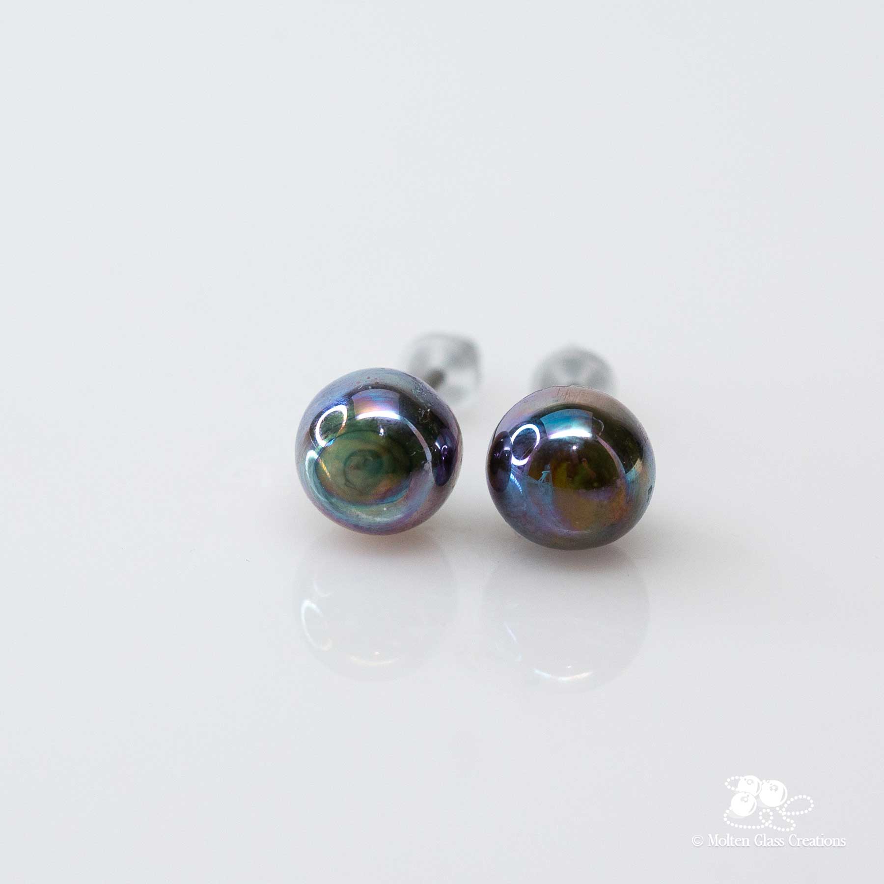 Glass Stud Earrings