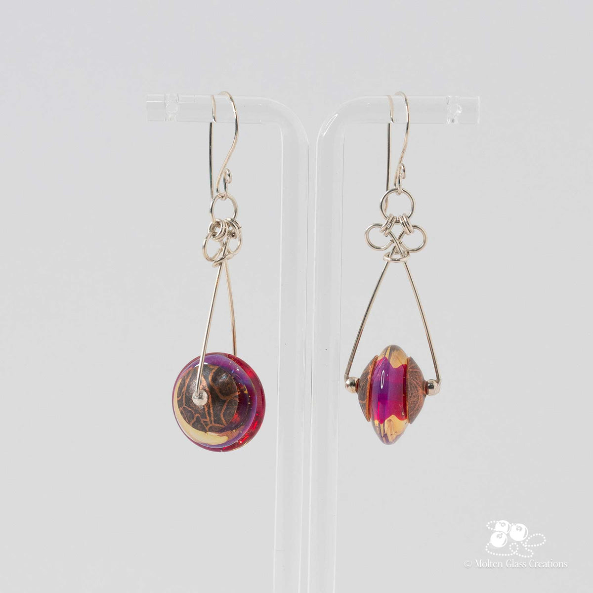 Berry Blaze Swinger Earrings