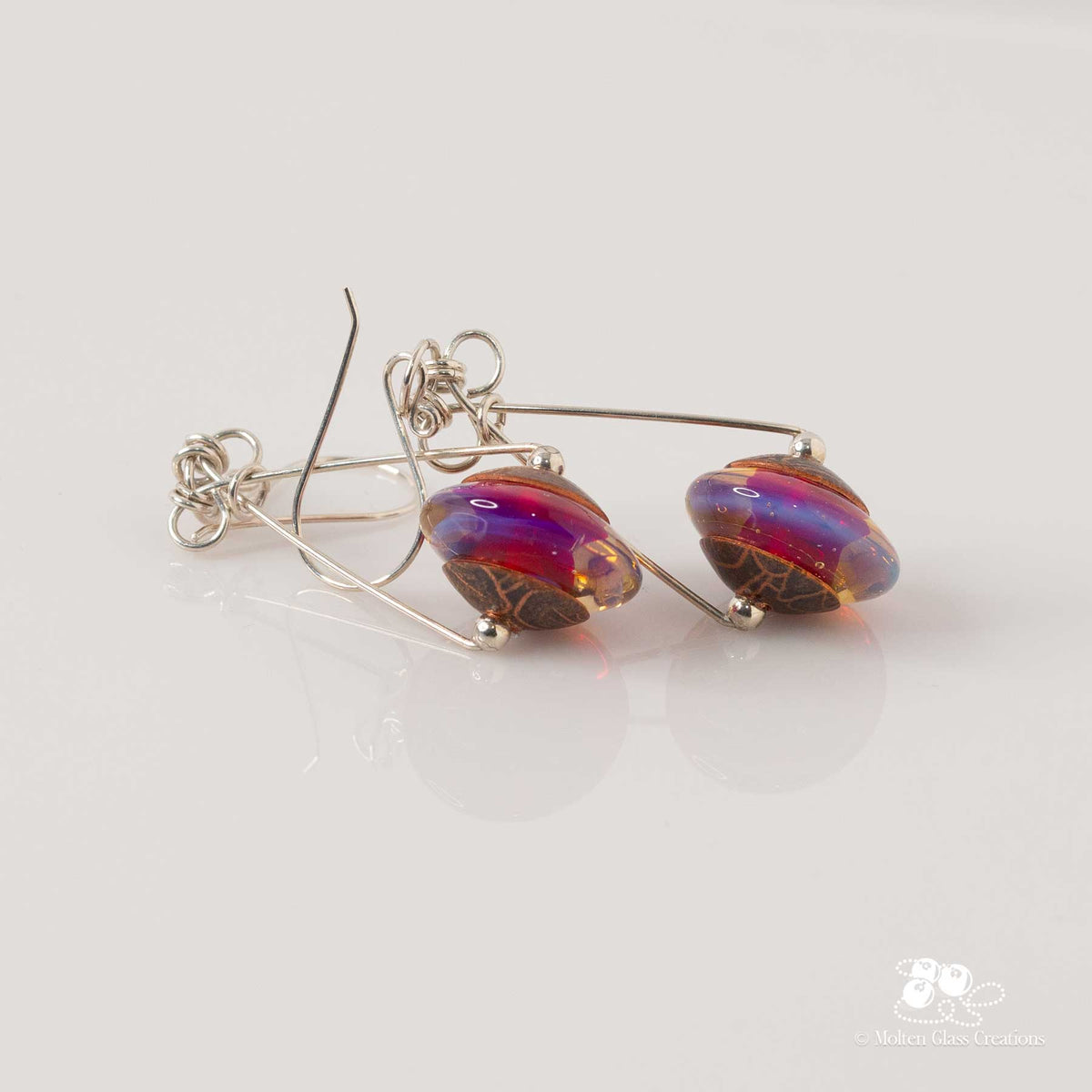 Berry Blaze Swinger Earrings