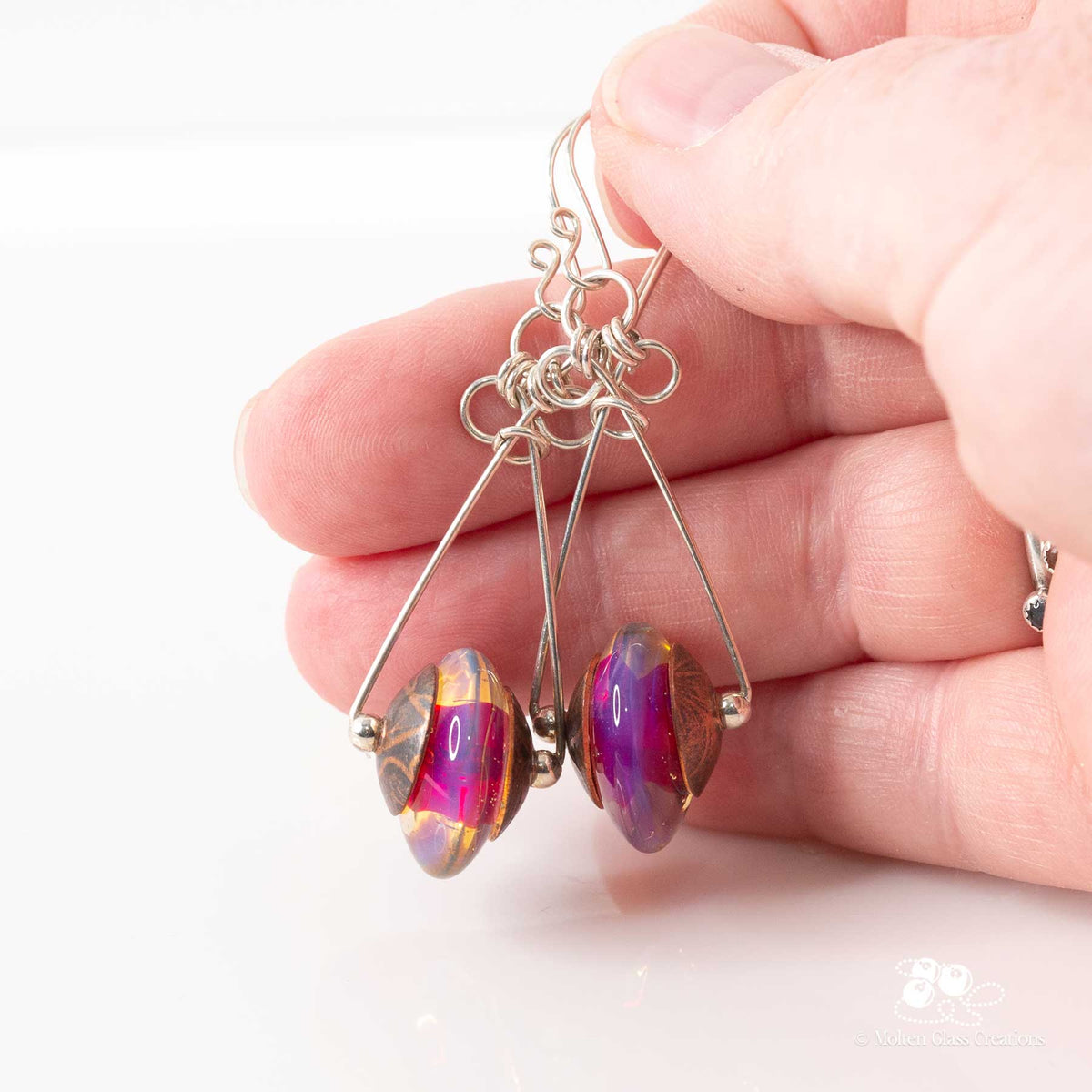 Berry Blaze Swinger Earrings