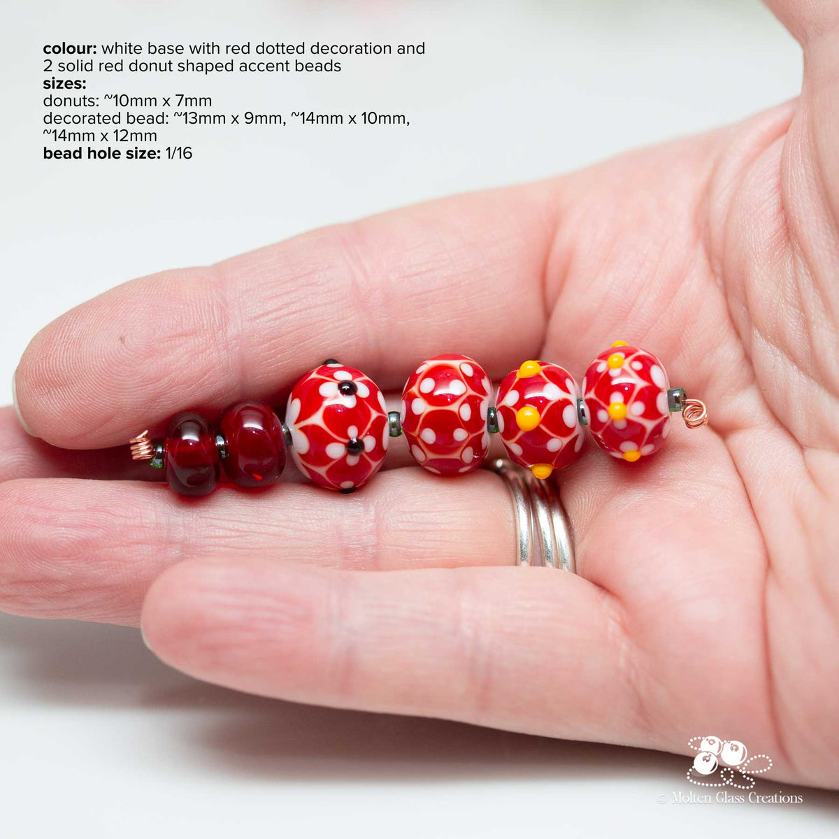 Red Dotted Bead Set