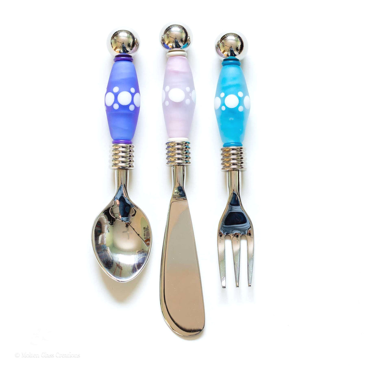 Beaded Condiment Set - Pastel Dots