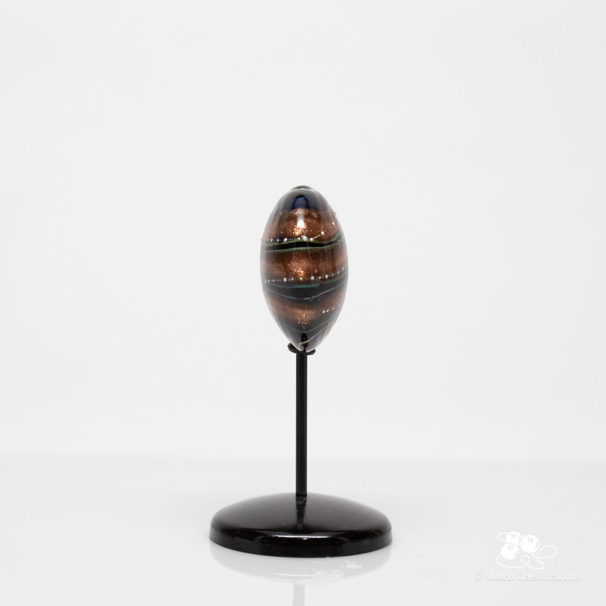 Gilded Eclipse – Handmade Glass Focal Bead