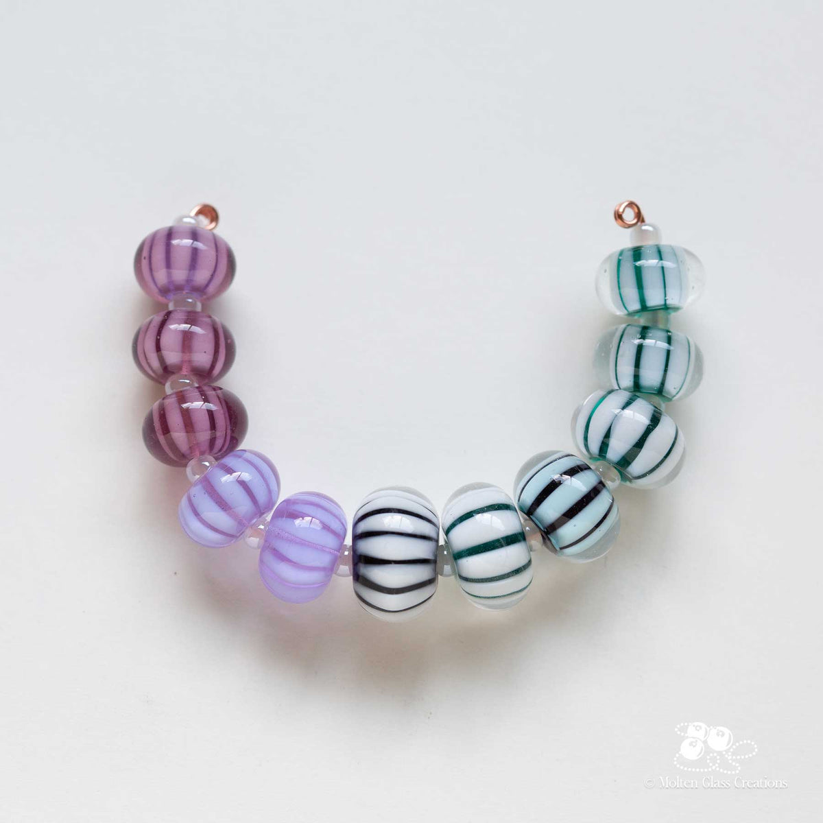 Striped Glass Bead Set