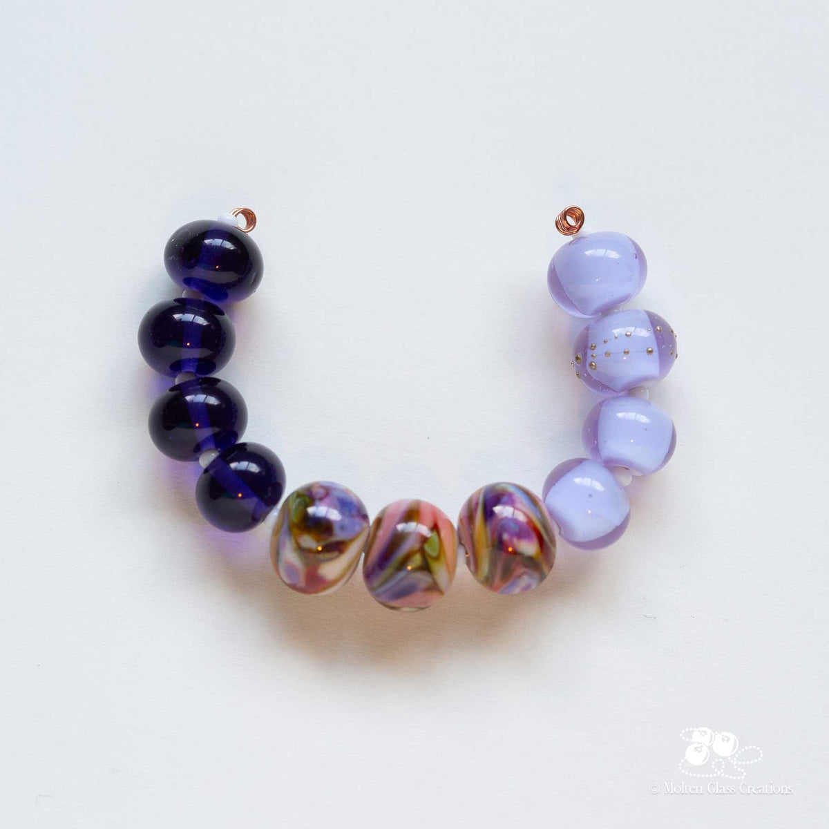 Swirl & Fade Purple Beads