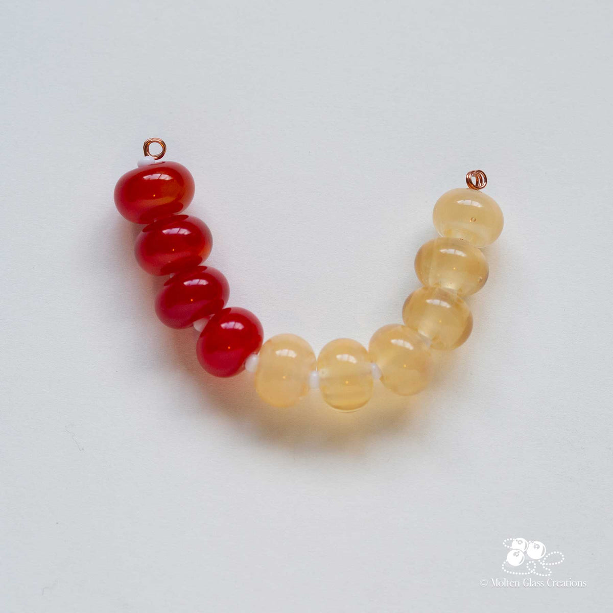 Orange & Beige Bead Set