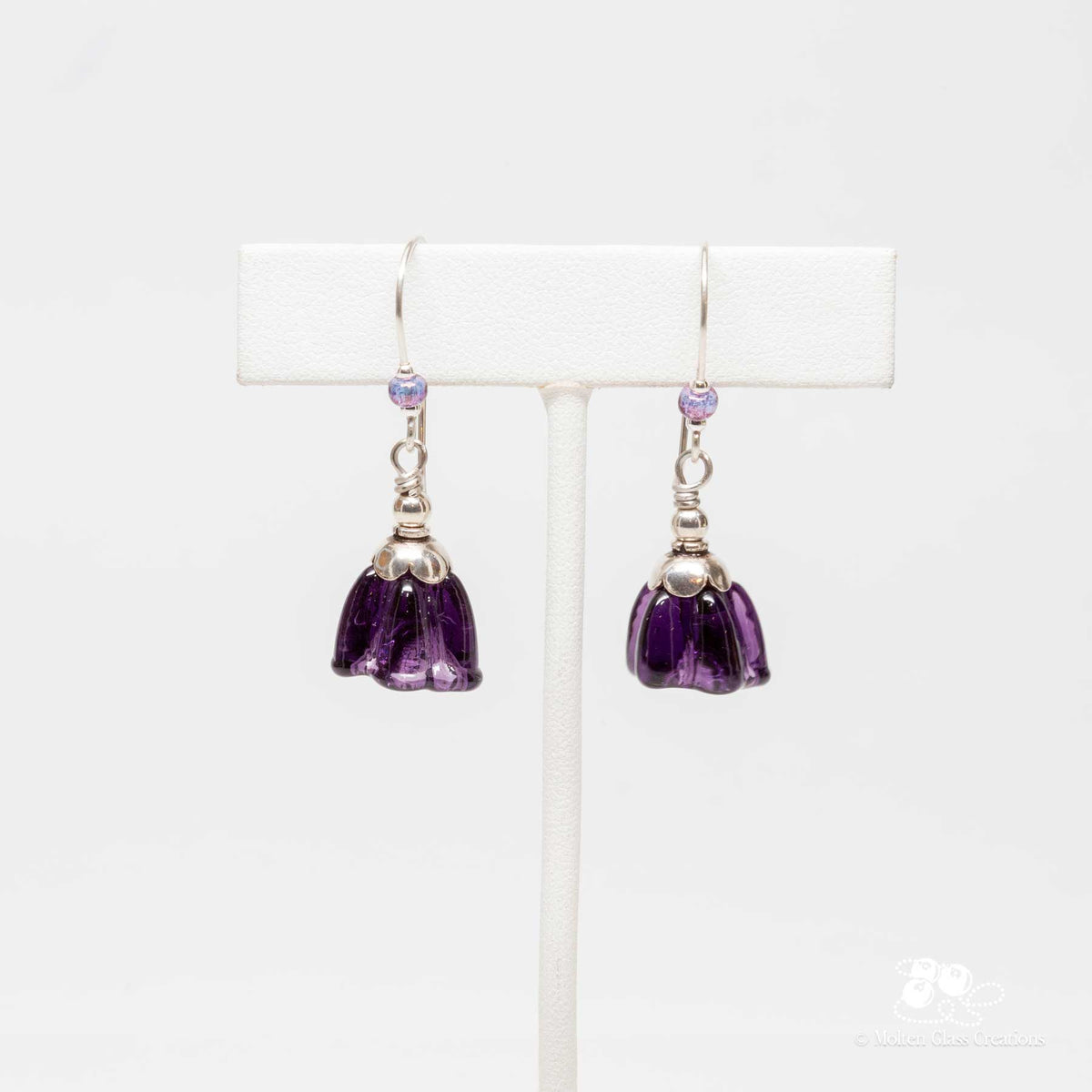 Bell Flower Earrings - Purple