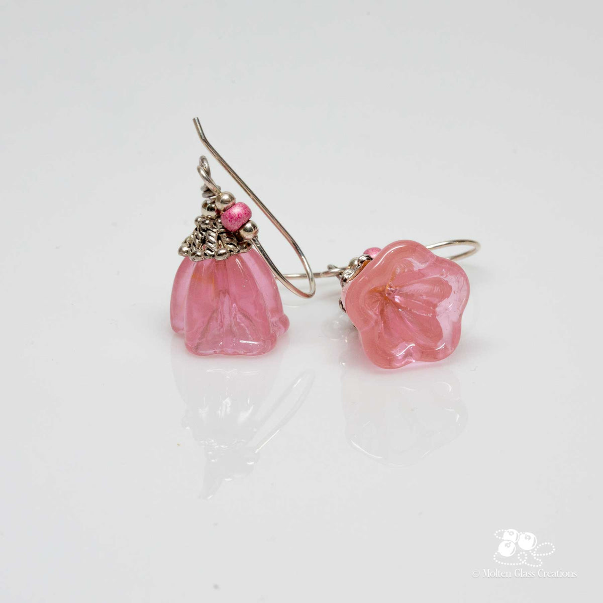 Bell Flower Earrings - Pink