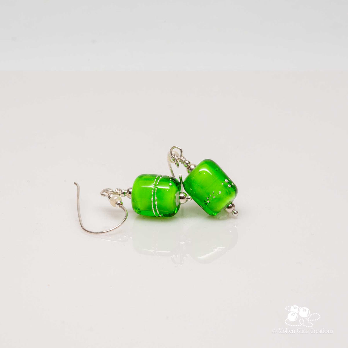 Spring Essence Earrings - Grass Green
