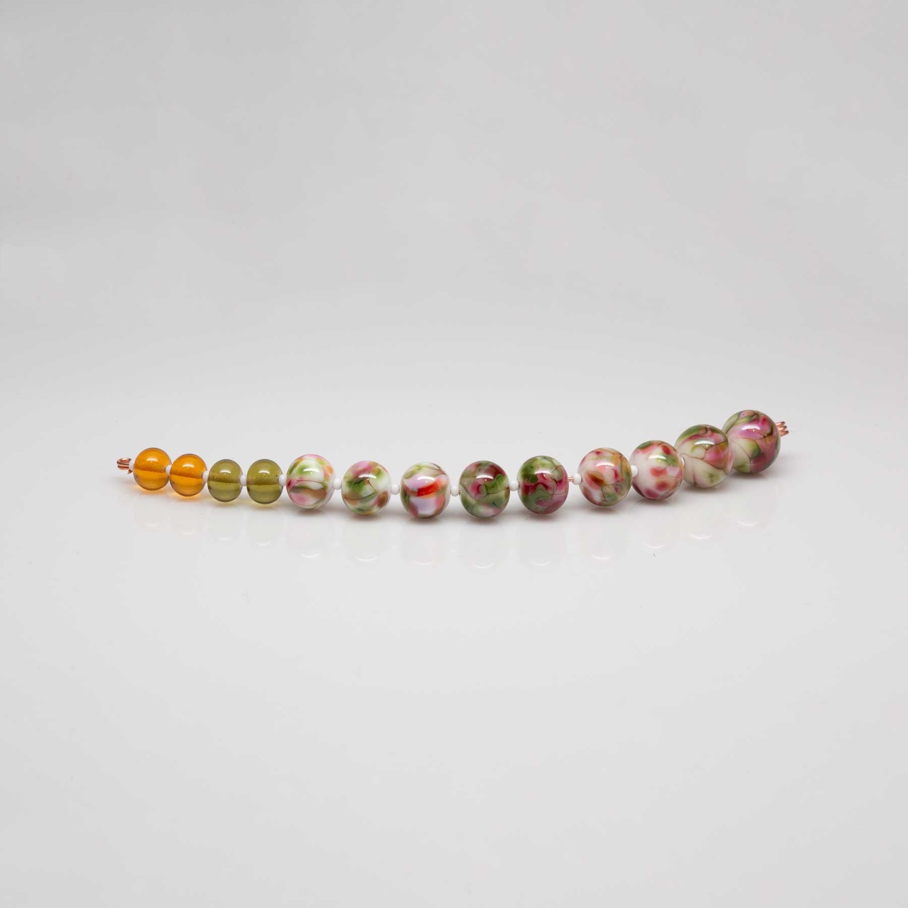  glass bead set - rose garden 3