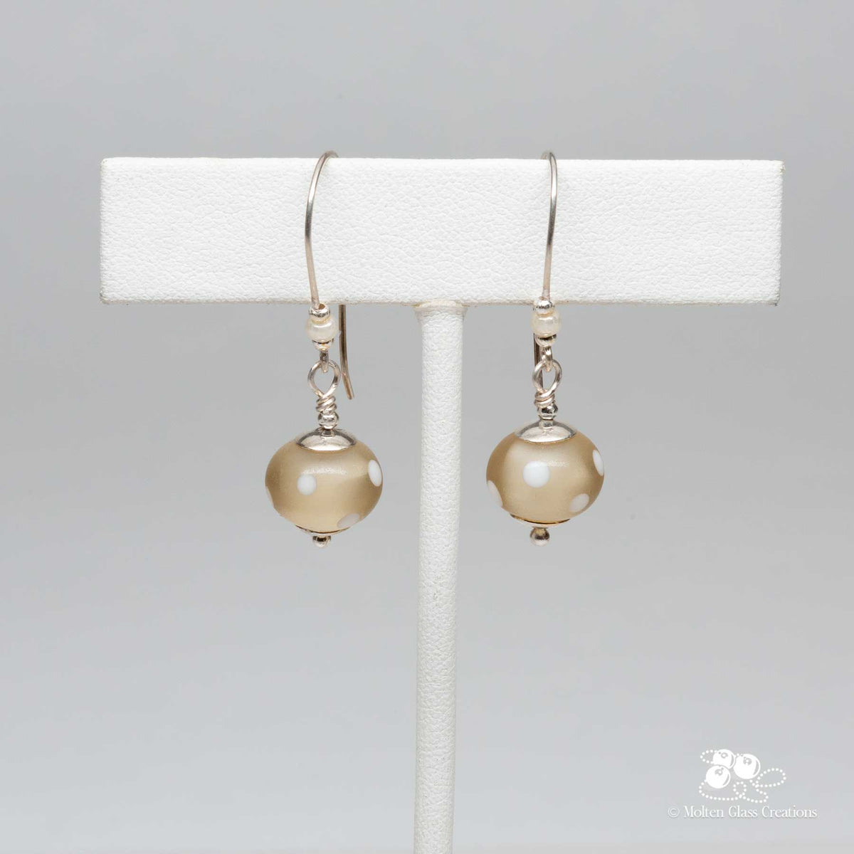 Light Brown Polka Dot Earrings