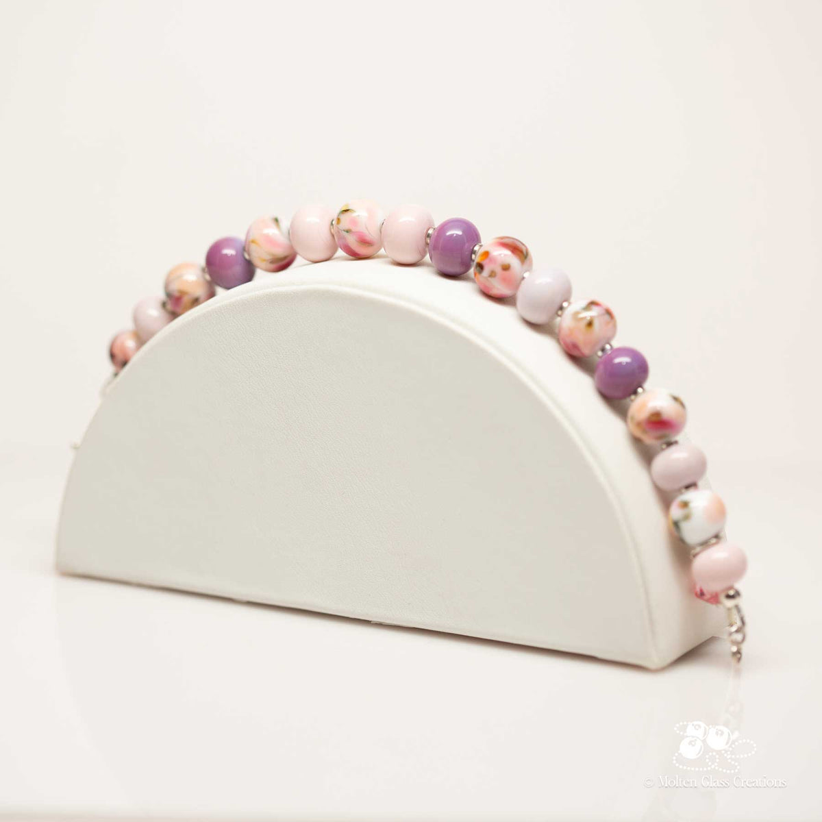 Pink Garden Glass Bracelet