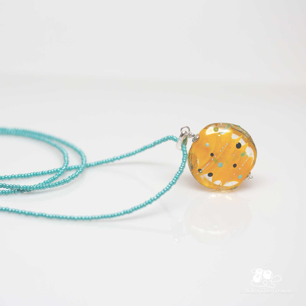 Yellow Tornado Pendant Necklace