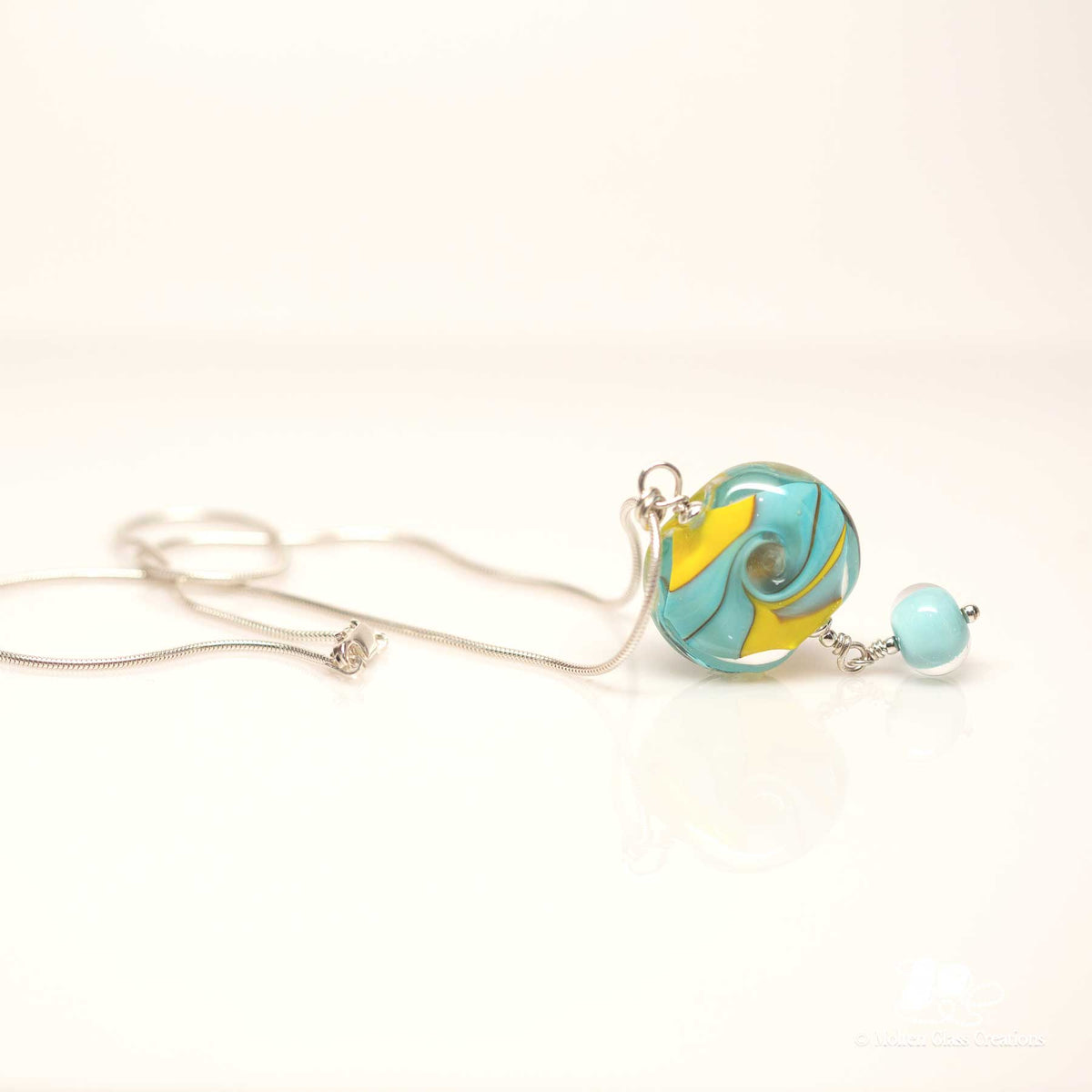 Turquoise Wave Pendant Necklace