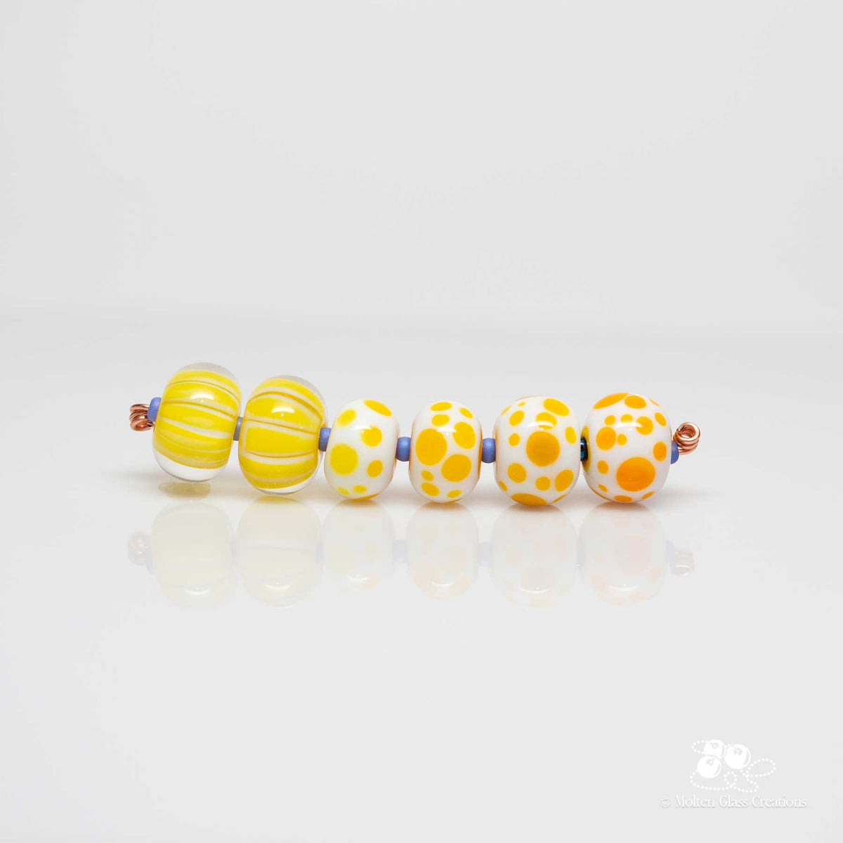 Sunny Yellow Lampwork Bead Set