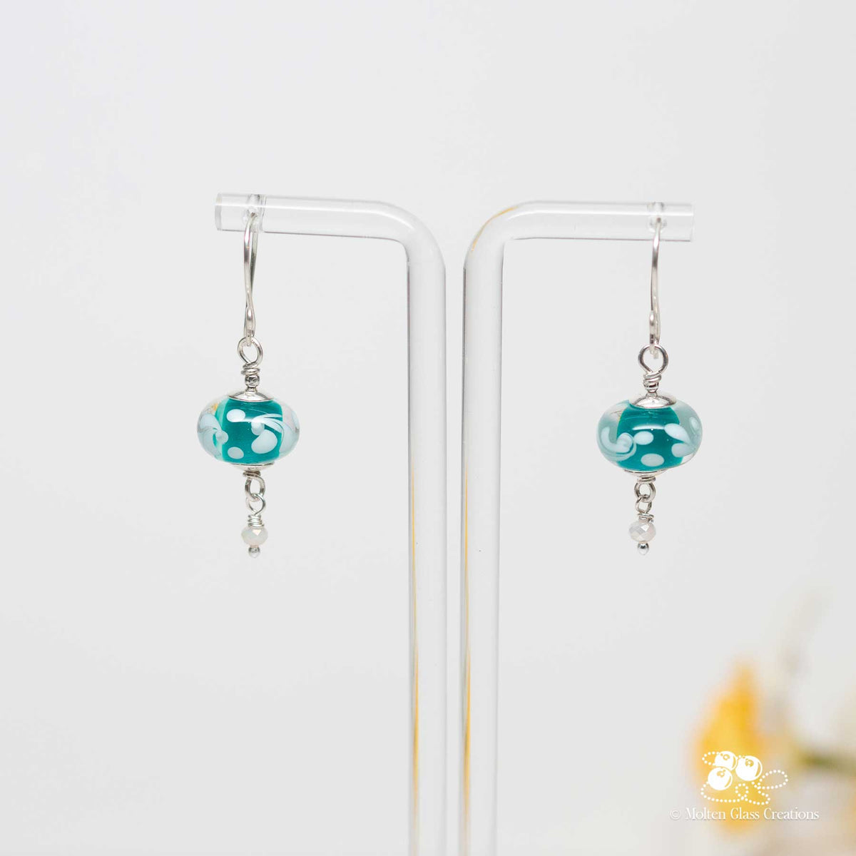 Teal Swirl Earrings