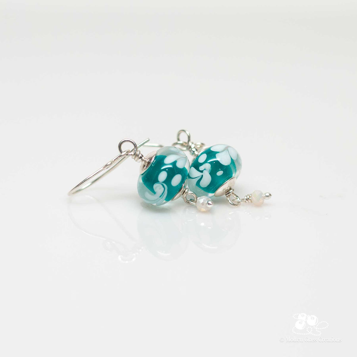 Teal Swirl Earrings