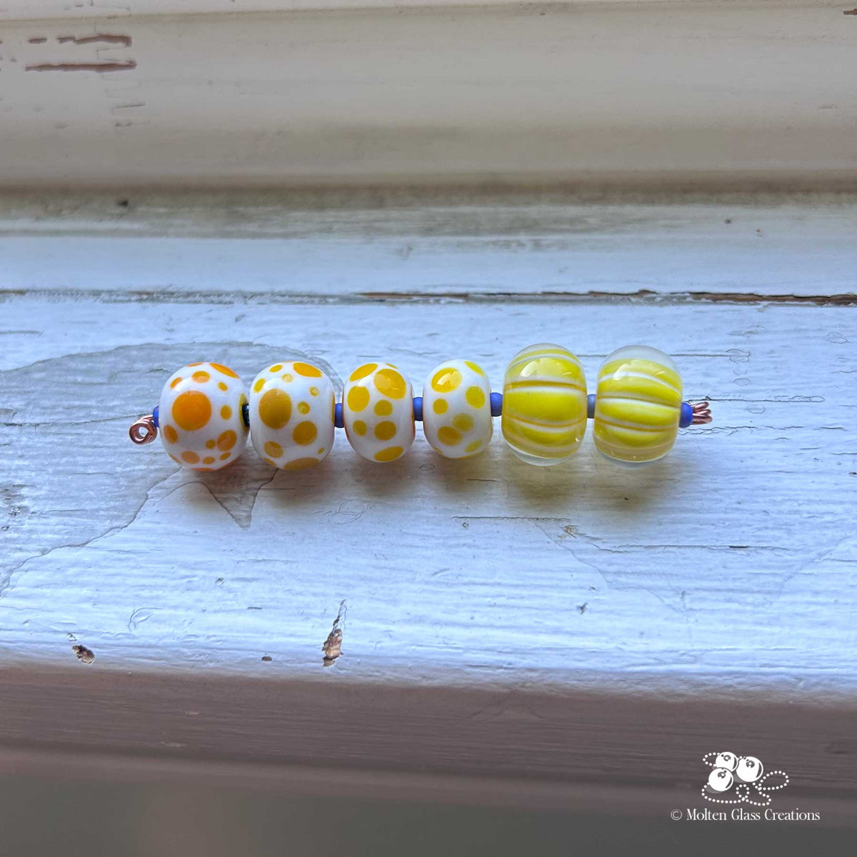 Sunny Yellow Lampwork Bead Set