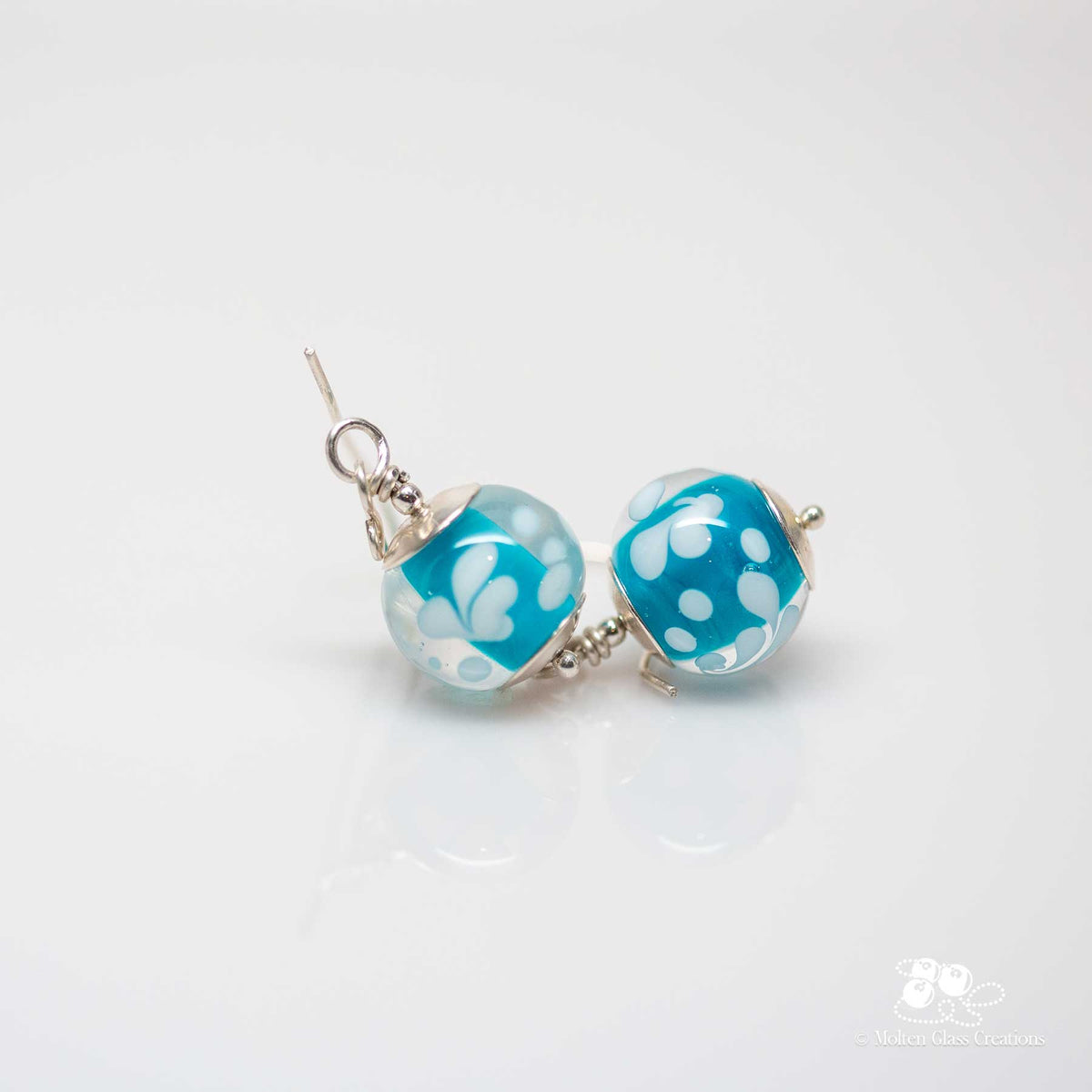 Turquoise Pinwheel Drop Earrings