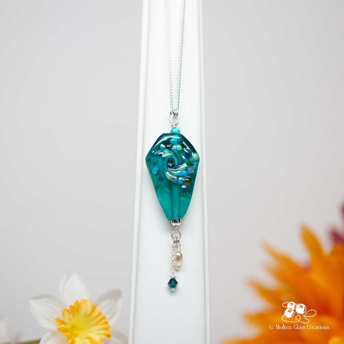 Fly a Kite - Teal Necklace