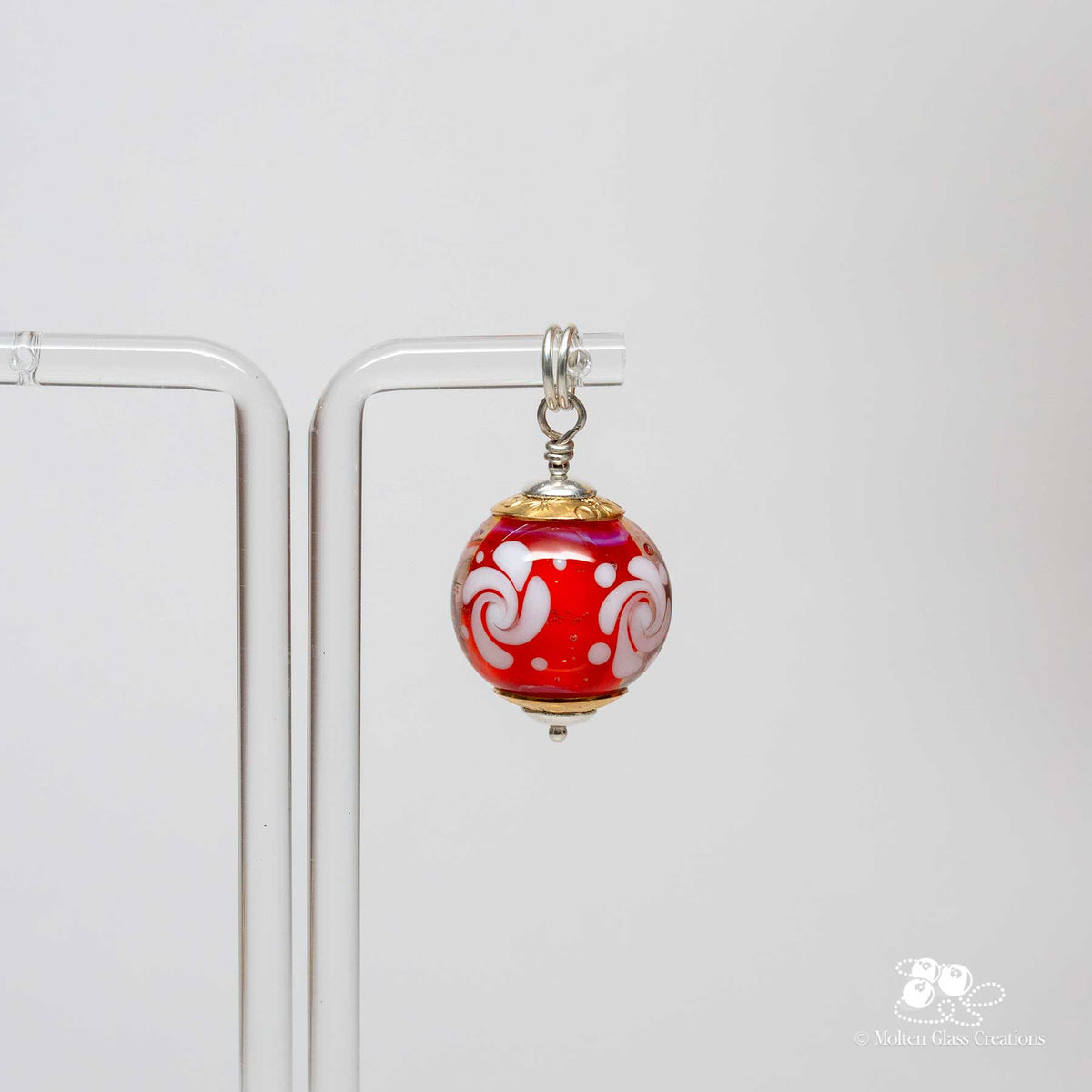Hot Pink Delight Glass Pendant