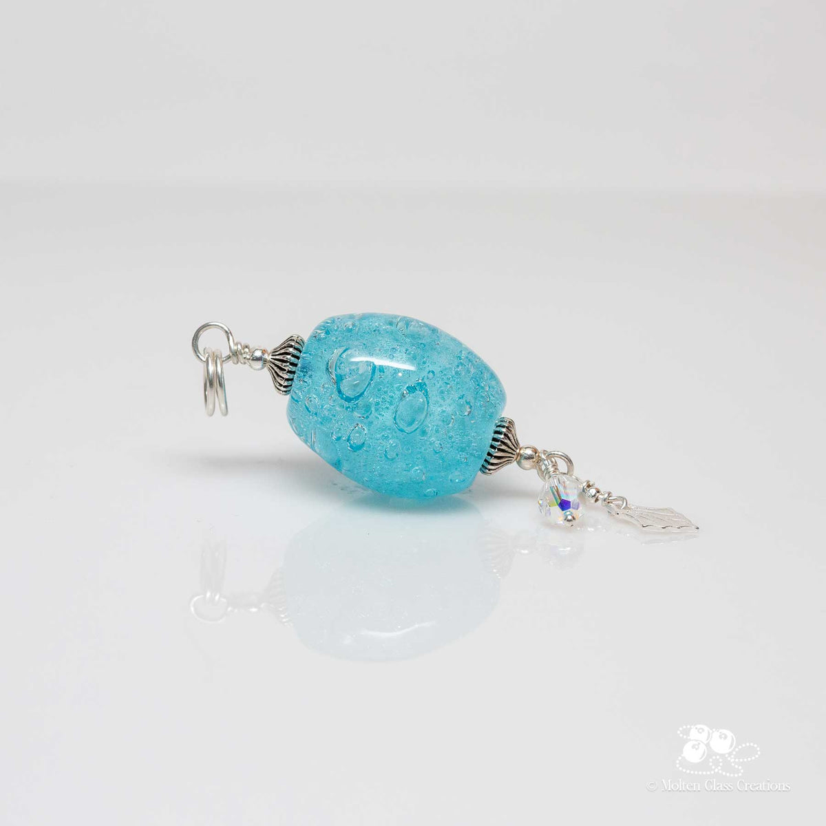 Ocean Kiss Aqua Bubble Glass Pendant