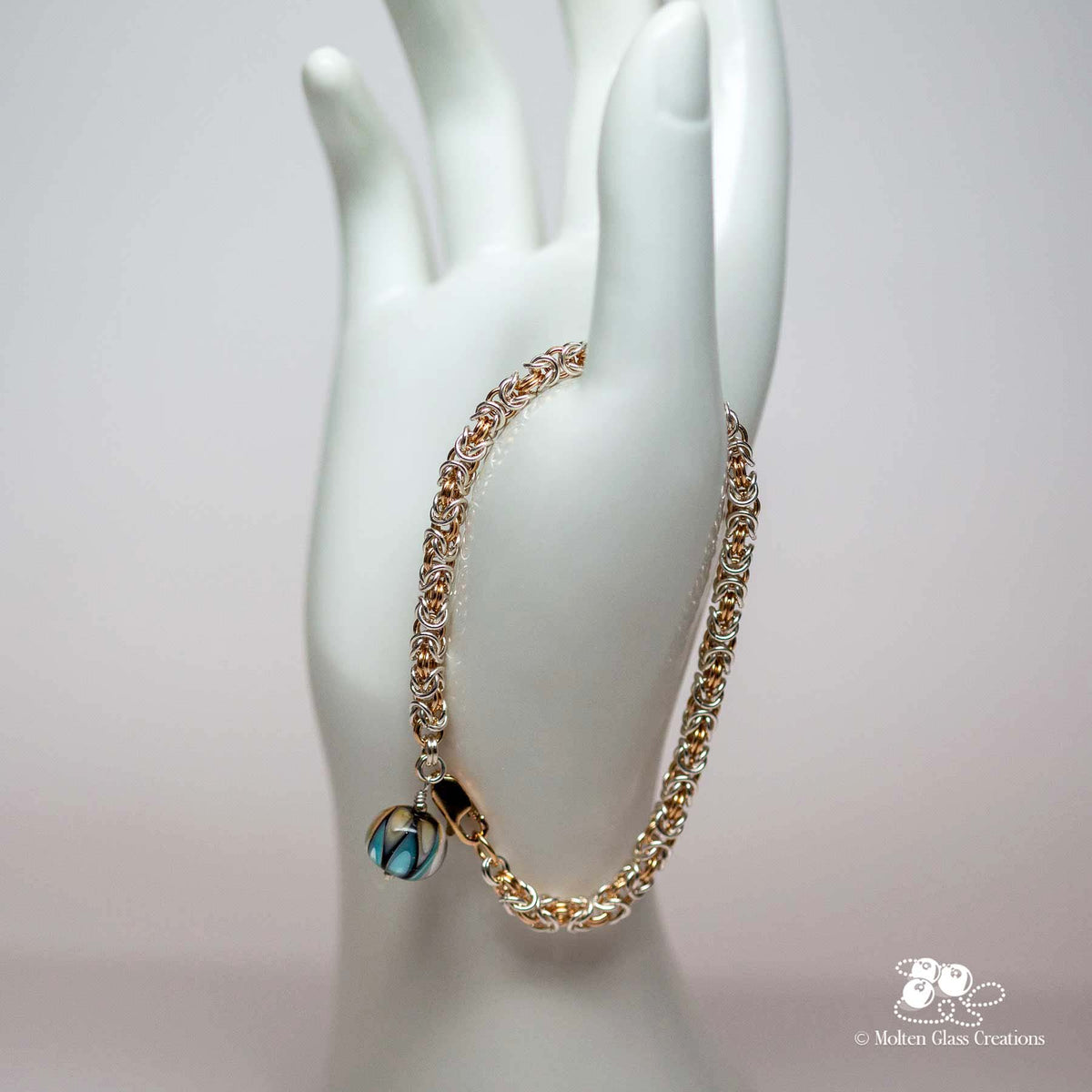 Gold & Silver Byzantine Bracelet