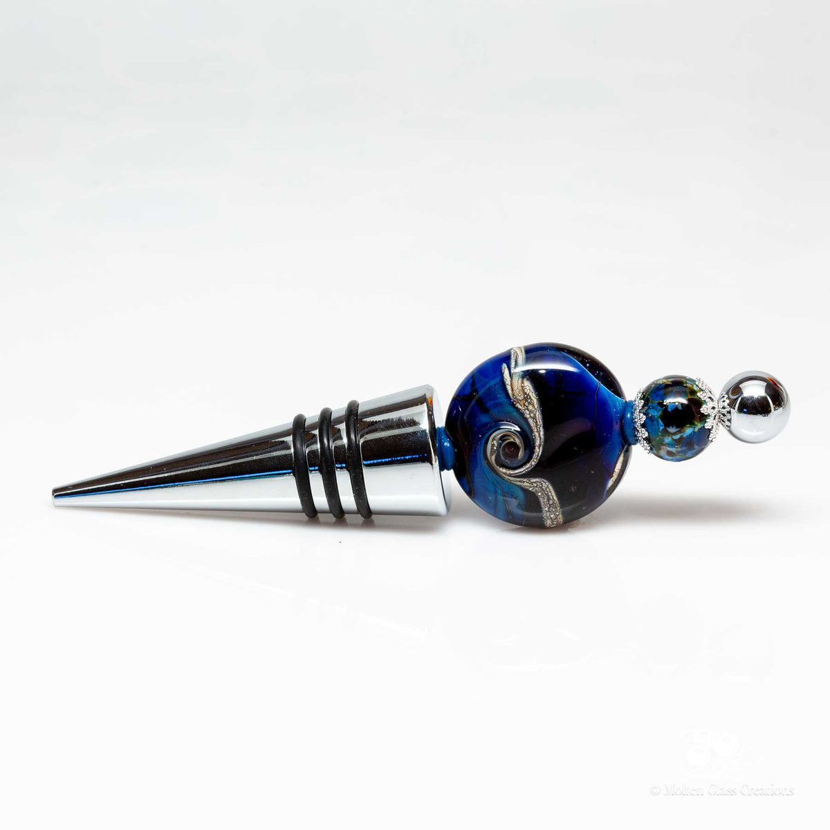 Wine Bottle Stopper - Mystic Blue