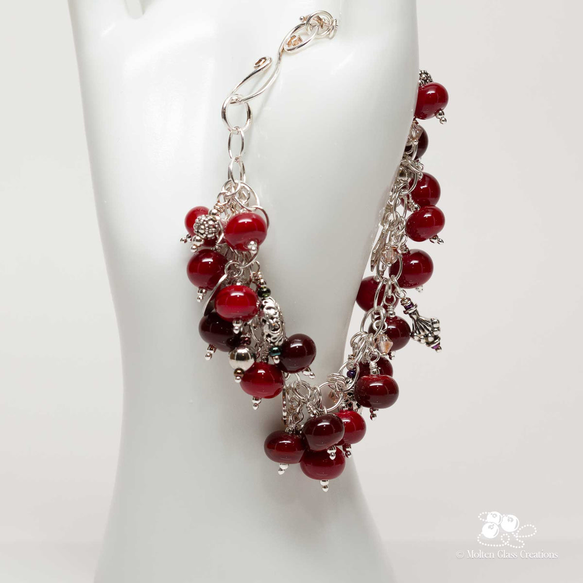 Red Glass Bead Bracelet