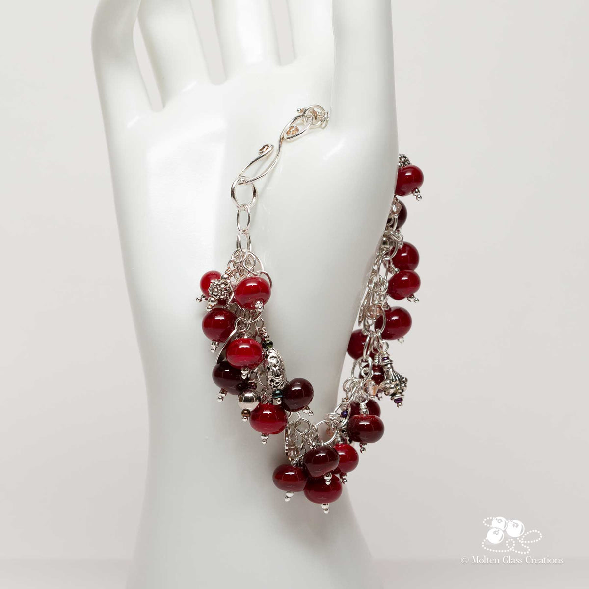 Red Glass Bead Bracelet