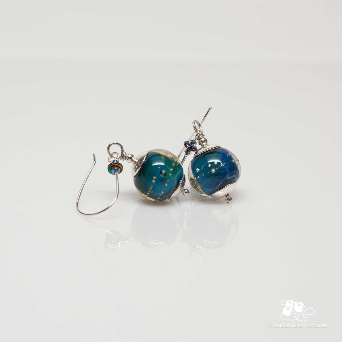 Celestial Tide Glass Earrings