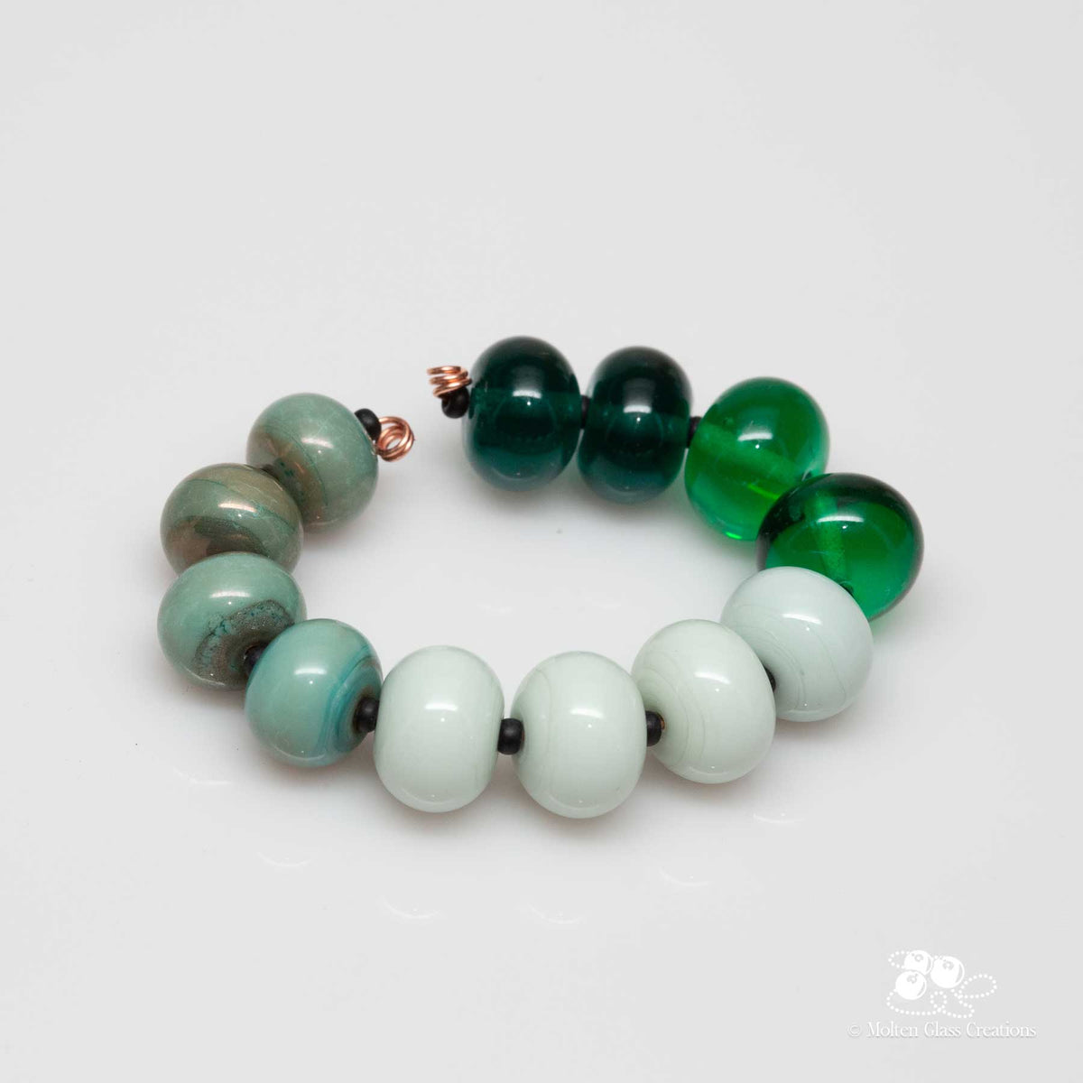 Bead set - Shades of Green