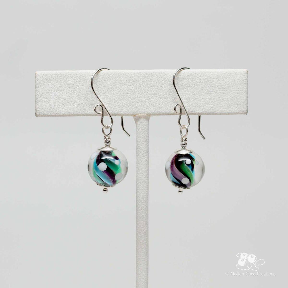 earrings with a marble style twist and look