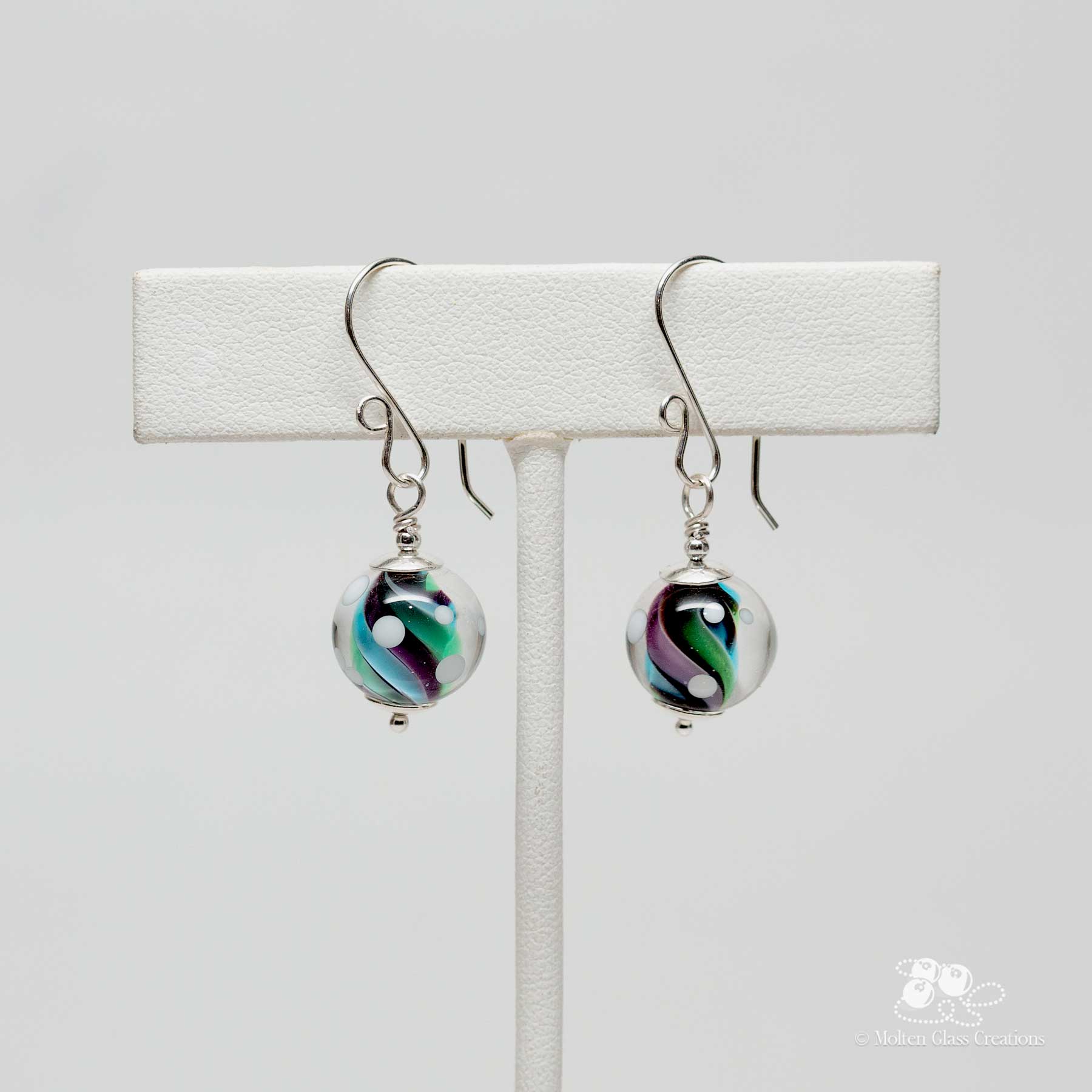 earrings with a marble style twist and look