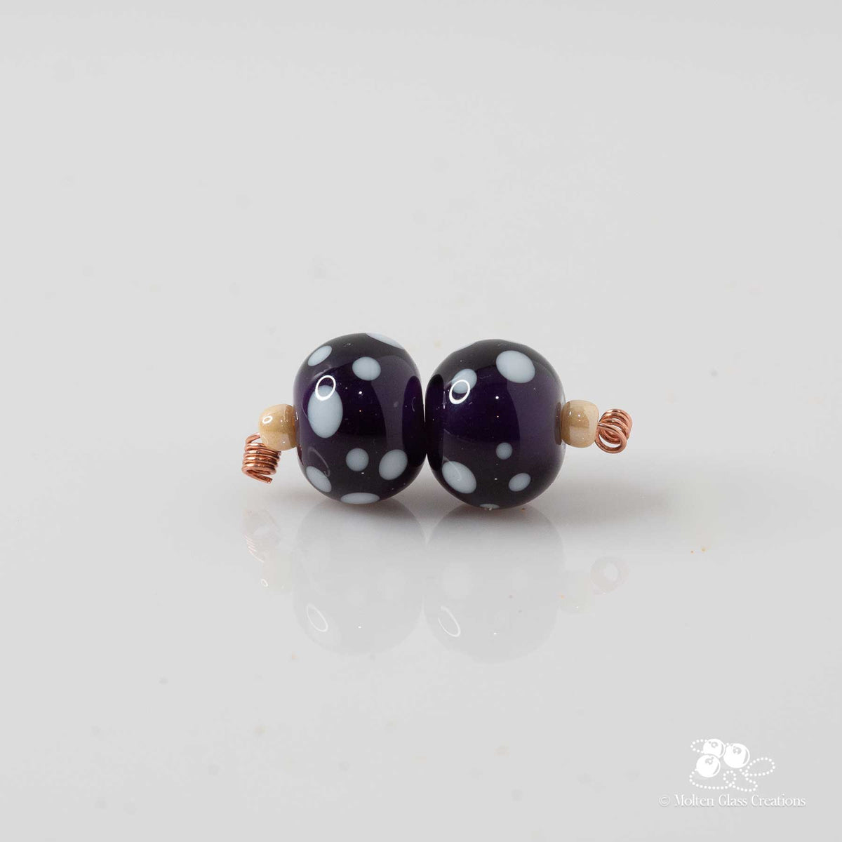 Violet Dot Bead Set