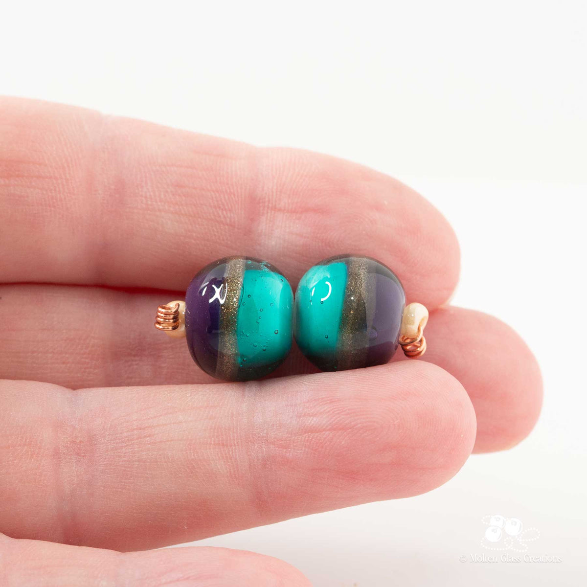 Teal &amp; Purple Bead Set