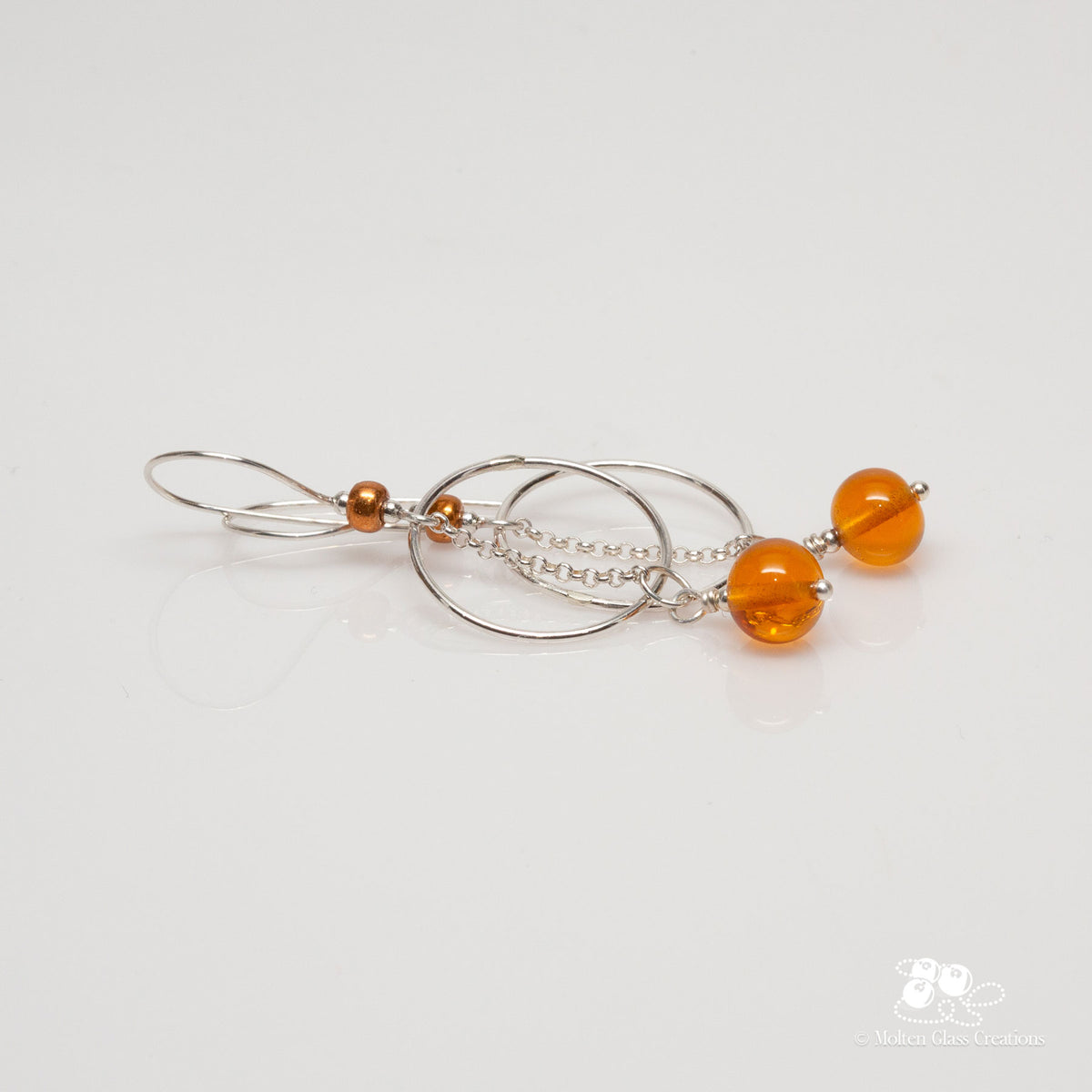 Amber Hoop Earrings