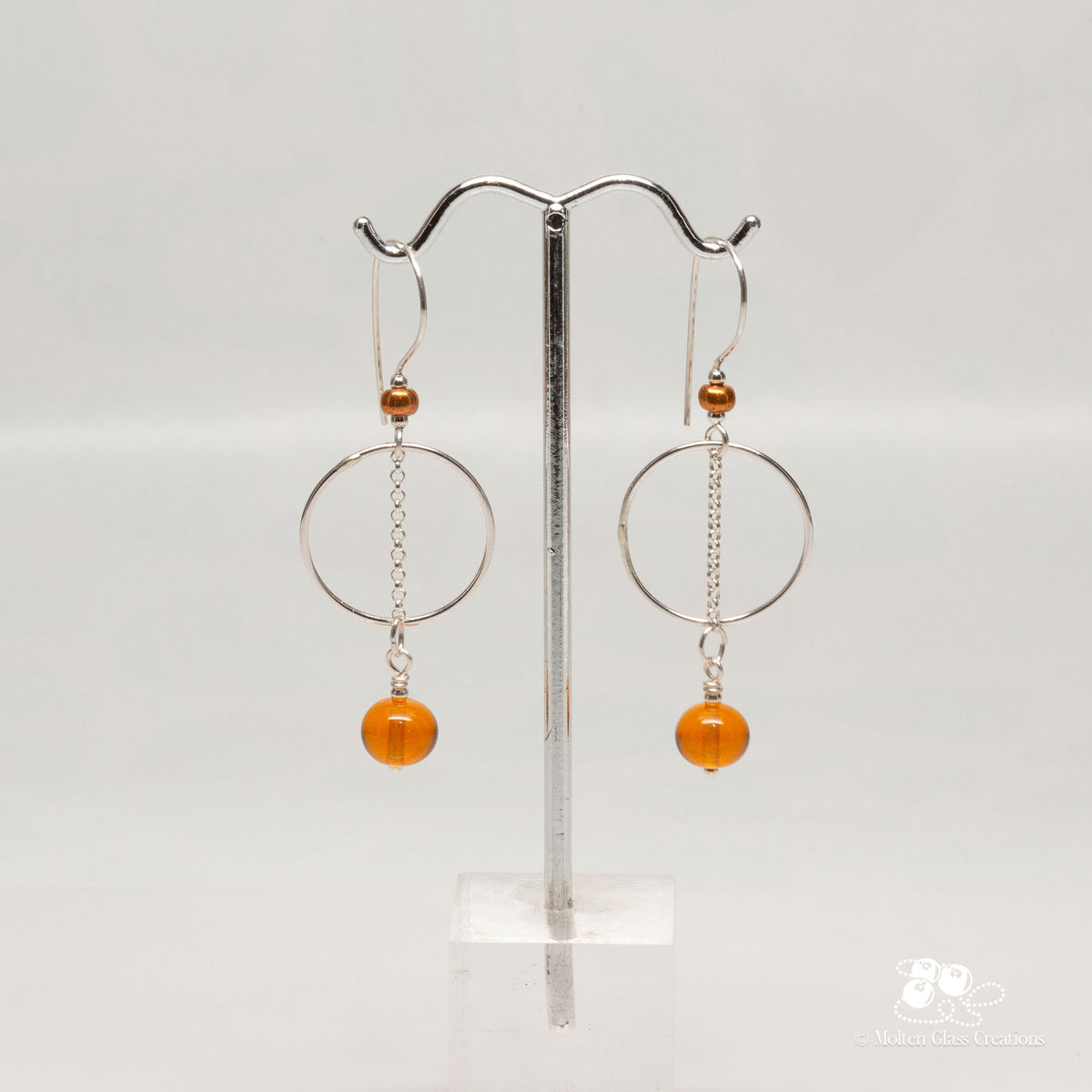 Amber Hoop Earrings