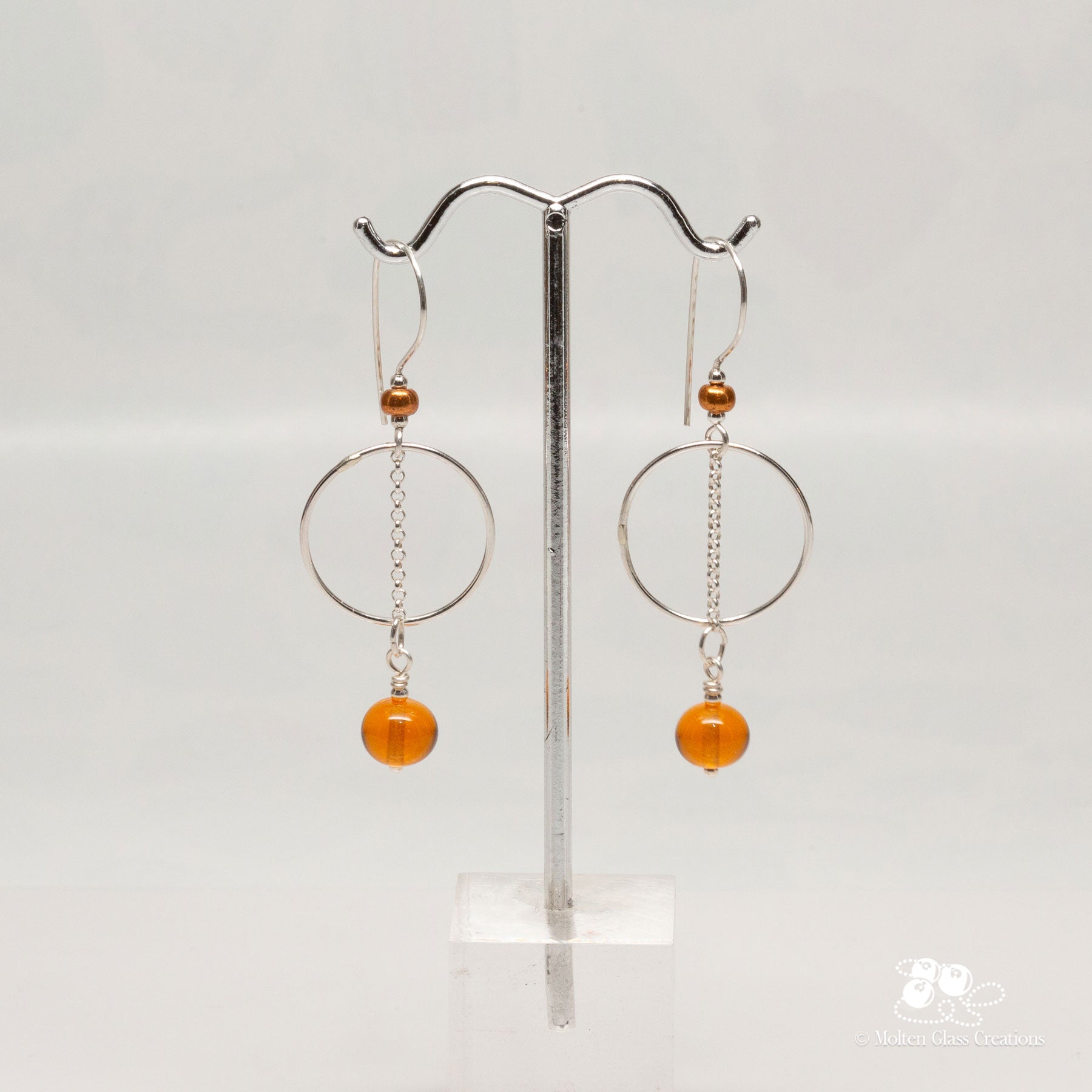 Amber Hoop Earrings