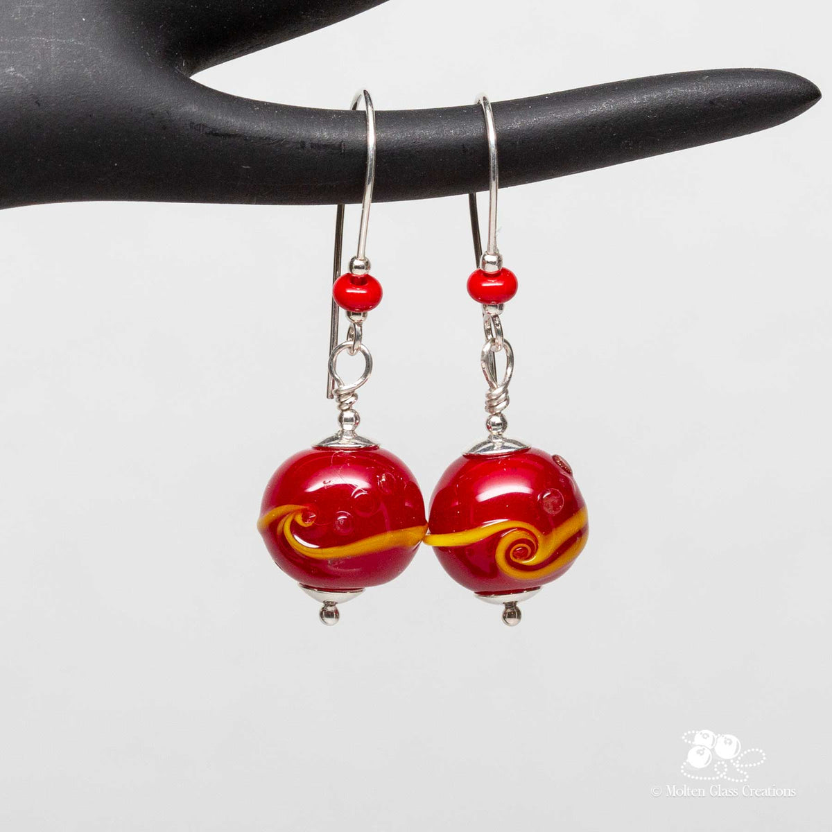 Red Dangle Earrings