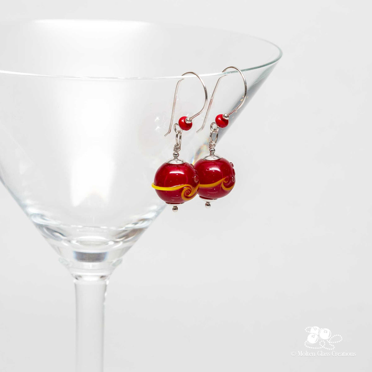 Red Dangle Earrings