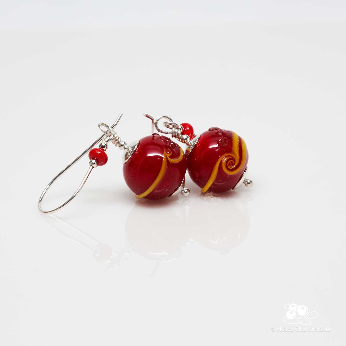Red Dangle Earrings