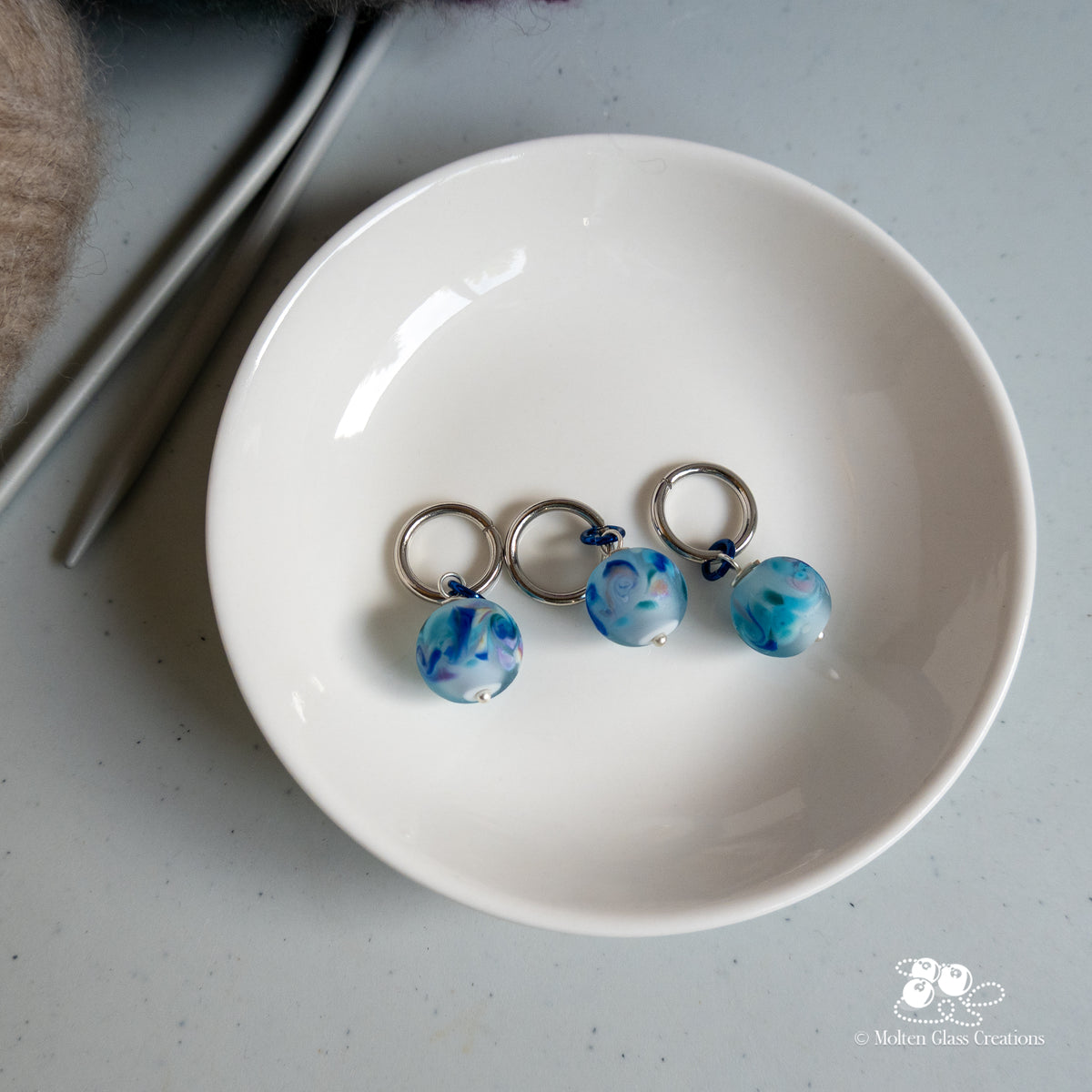 Stitch Markers - Sea Mist