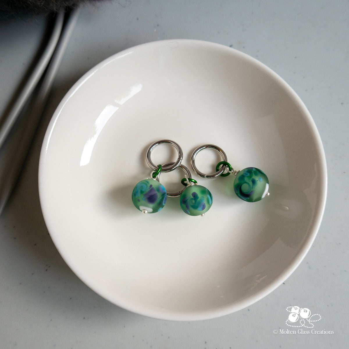 Stitch Markers - Green Apple