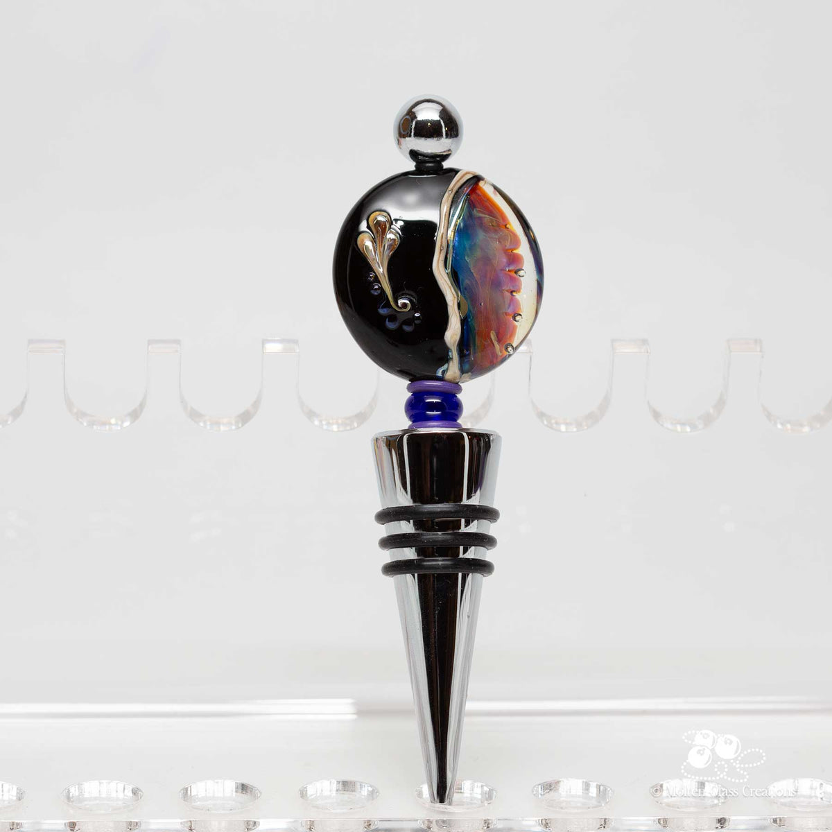 Wine Bottle Stopper - Organic Swirls2