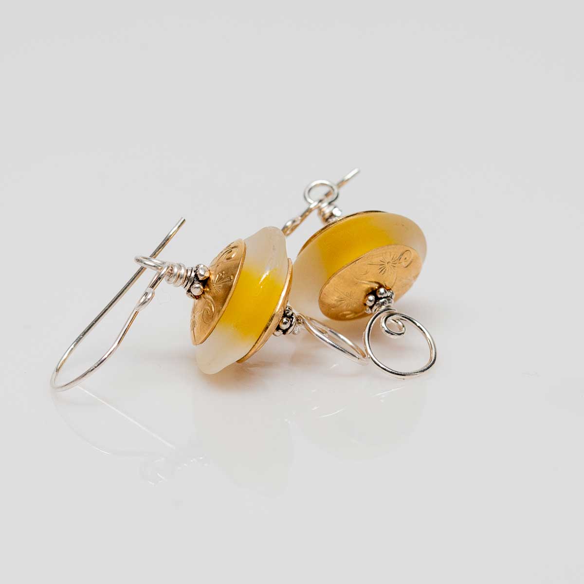 Golden Yellow Drop Earrings