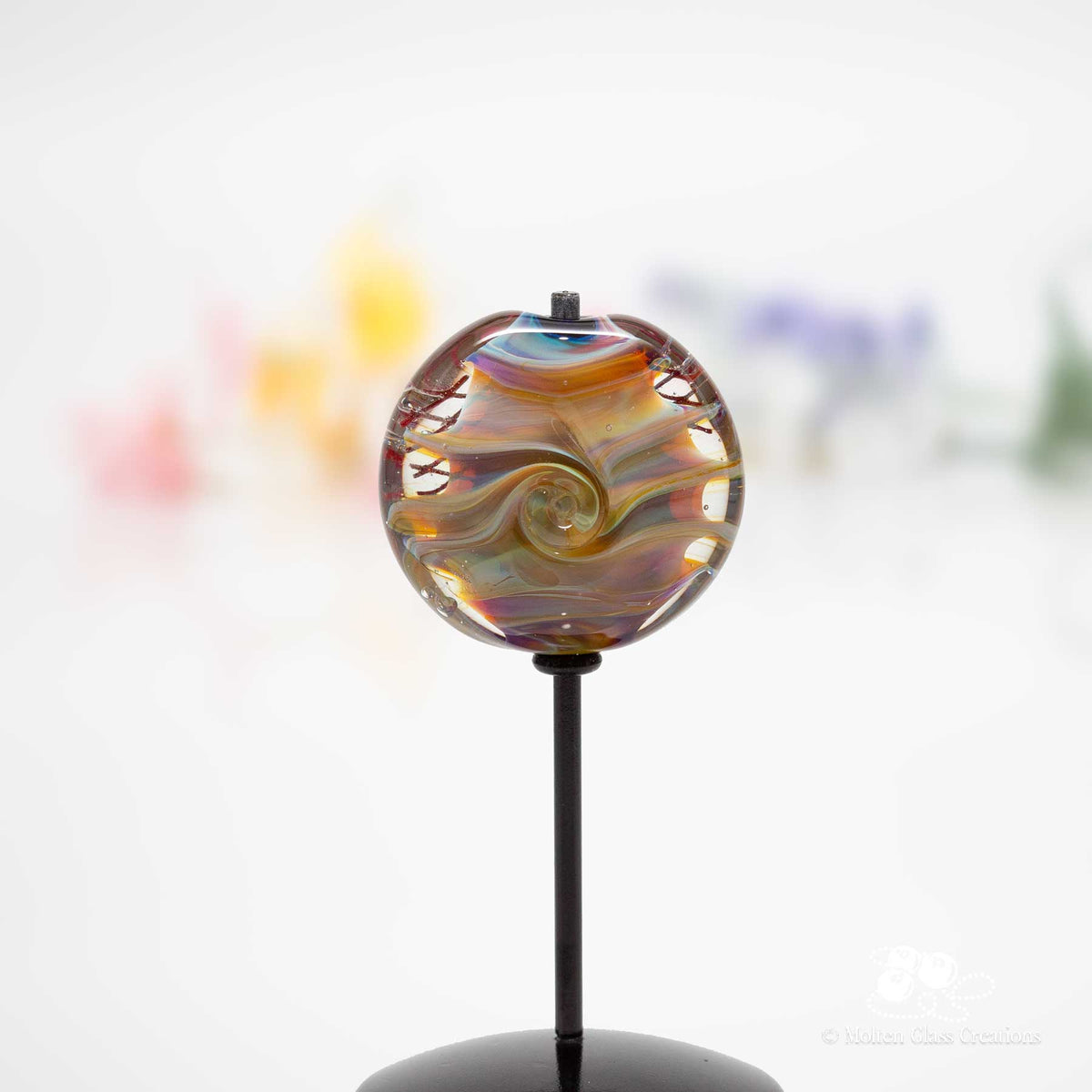 Focal Bead - DH Pink Swirl 3