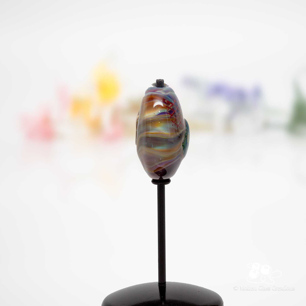 Focal Bead - DH Pink Swirl 3