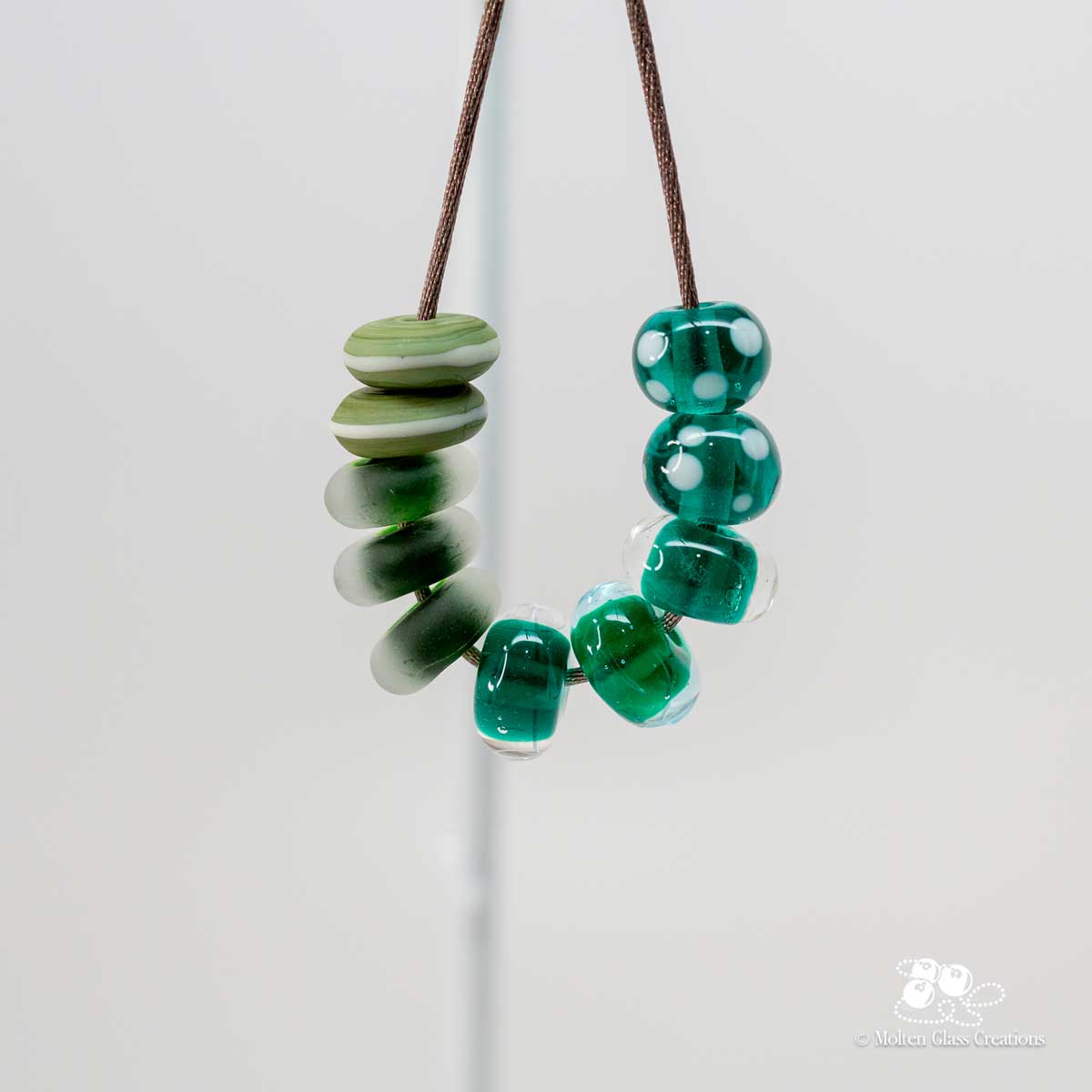 Bead Bundle - Green - Molten Glass Creations