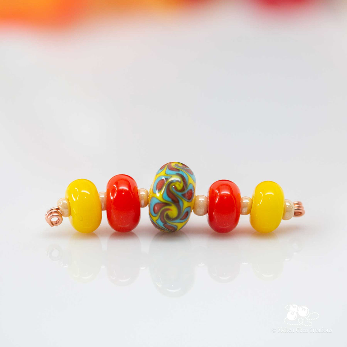 Bead Set - Dainty Yellow - Molten Glass Creations